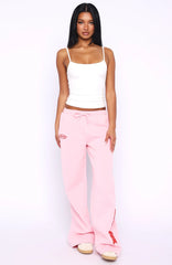 Ready To Go Wide Leg Sweatpants Pink