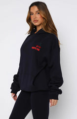 Made With Love Oversized Hoodie Navy