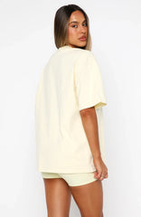Daydreamers Madeline Oversized Tee Lemon