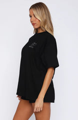 Always Shining Oversized Tee Black