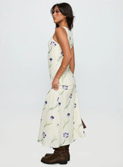 Jessabelle Linen Blend Midi Dress Cream Floral