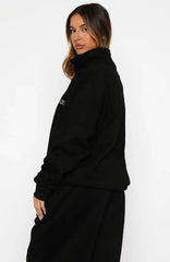Make It Or Break It Quarter Zip Sweater Black