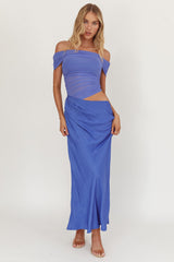 Lorely Off-Shoulder Midi Dress Ocean