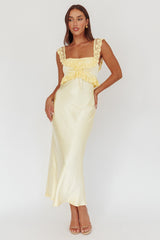 Escapade Lace Trim Maxi Dress Banana
