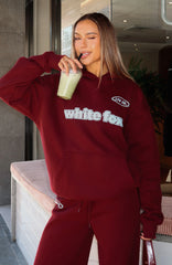 Ready To Go Oversized Hoodie Burgundy