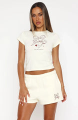 Love You Forever Baby Tee Cream