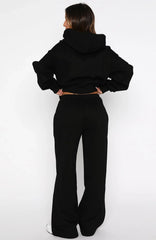 Test Drive Wide Leg Sweatpants Black