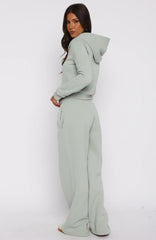 Comfy And Cute Wide Leg Sweatpants Seafoam