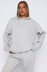 11th Street Keeping It Real Oversized Hoodie Jelly Bean