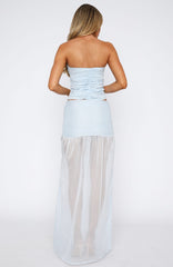 On Stage Maxi Skirt Sky