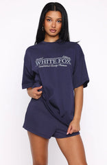 Standing My Ground Oversized Tee Navy