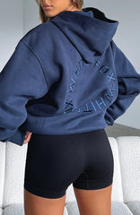 Stay Lifted Oversized Hoodie Navy