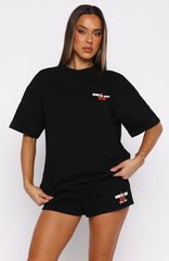 Club 14 Cassie Oversized Tee Black