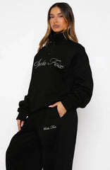 Make It Or Break It Quarter Zip Sweater Black