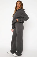 Instant Attraction Wide Leg Sweatpants Charcoal