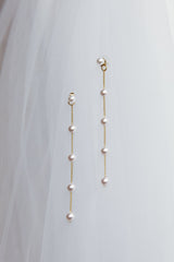 Gaia Pearl Drop Earrings Gold