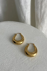 Lola Chunky Oval Earrings Gold