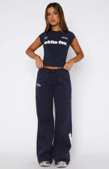 Ready To Go Wide Leg Sweatpants Navy