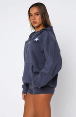 From The Archives Charli Zip Front Hoodie Navy