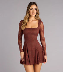 Evening Plans Lace A-Line Dress