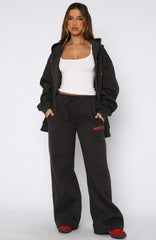 Best You've Ever Had Wide Leg Sweatpants Charcoal