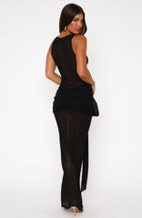 Honeymoon Heart Maxi Dress Black