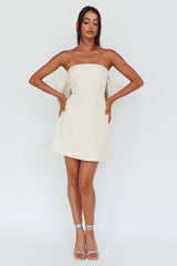 Made For Love Bow Back Mini Dress Ecru