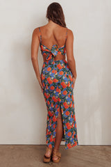 Chamberlain Scallop Trim Maxi Skirt Citrus Orange