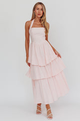 Shaya Tiered Ruffle Maxi Dress Pink