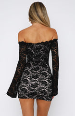 Run This Town Lace Mini Dress Black