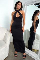 Evoke Maxi Dress -  Black