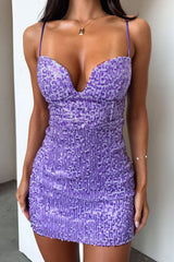 Grande Mini Dress - Purple