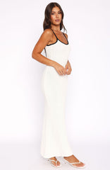 Came A Long Way Crochet Maxi Dress White