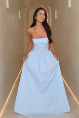 Iridessa Strapless Maxi Dress - Baby Blue
