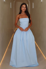 Iridessa Strapless Maxi Dress - Baby Blue