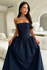 Iridessa Strapless Maxi Dress - Navy