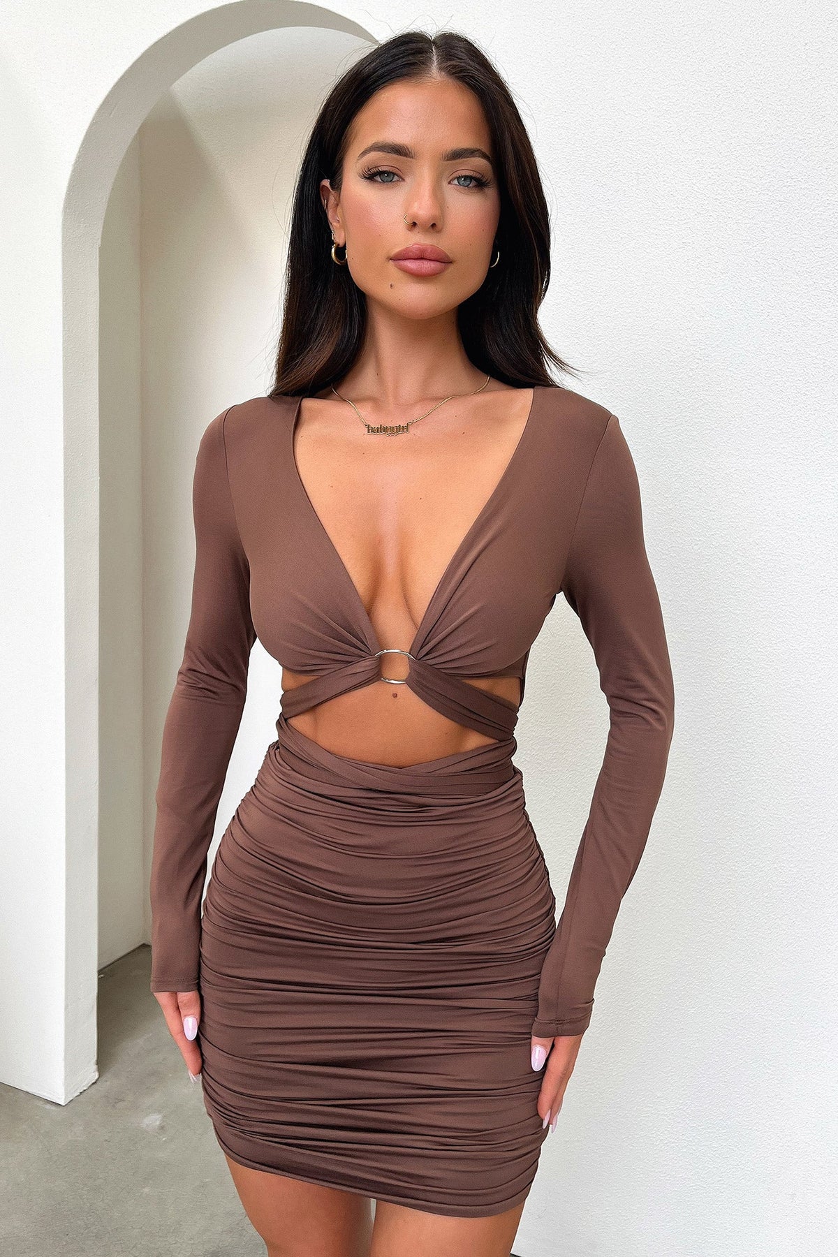 Laverna Dress - Brown
