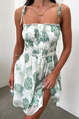 Lilah Dress - Green Floral