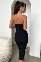 Pearla Midi Dress - Black