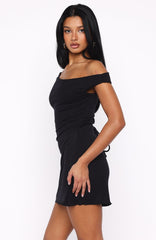 Nights Away Mini Dress Black