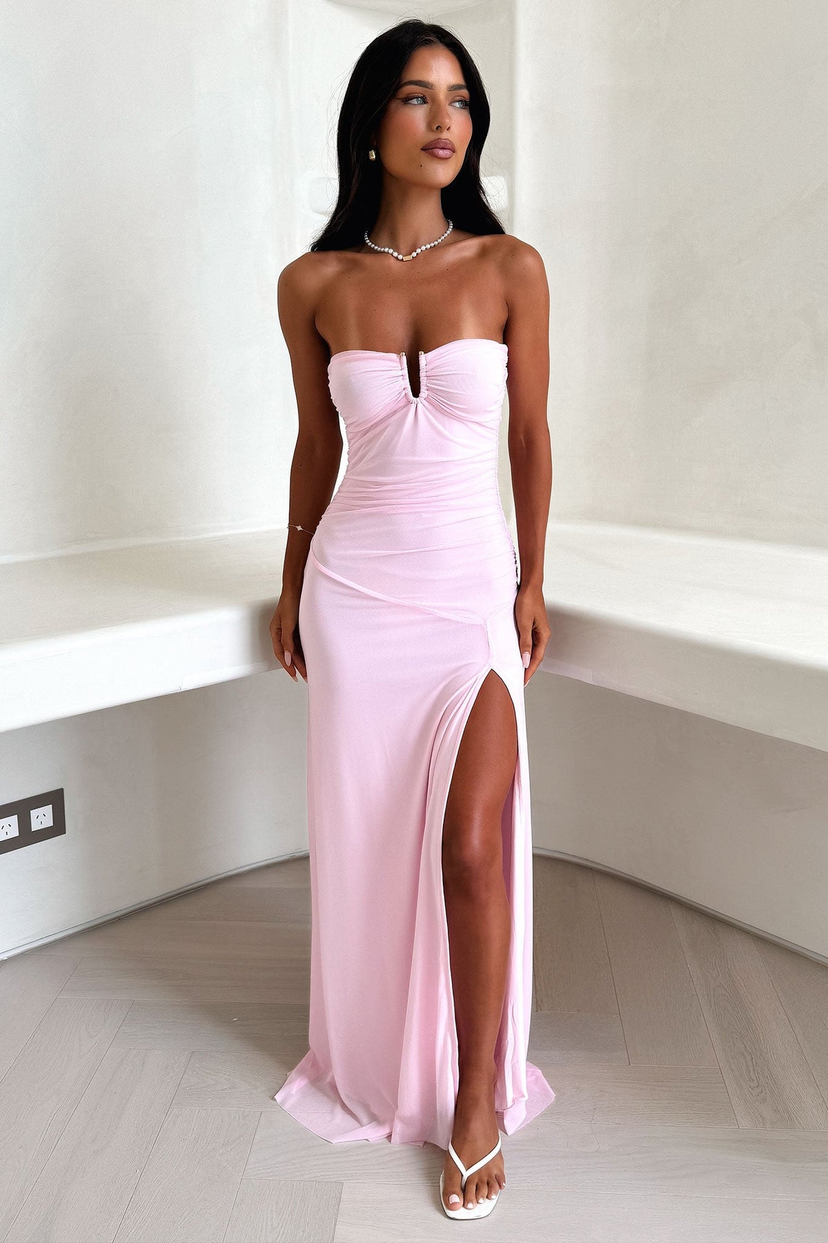 Renesmee Strapless Maxi Dress - Pink