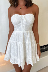 Ruby Strapless Mini Dress - White
