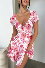 Solem Mini Dress - Pink/Red Floral