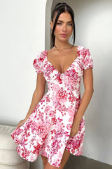 Solem Mini Dress - Pink/Red Floral
