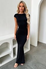 Theodore Backless Maxi Dress - Black