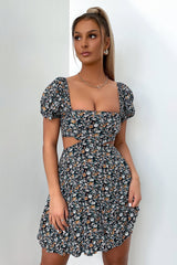 Tracey Dress - Navy Floral