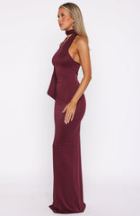 Sugar High Maxi Dress Burgundy